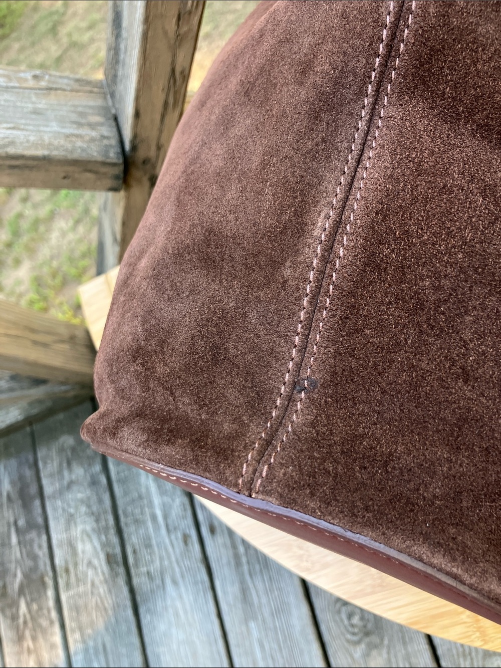 Viola Castellani Brown Suede Hobo Bag Leather Italy NWT - Picture 8 of 16
